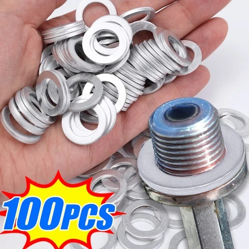 20 / 50 / 100 Miếng đệm phích cắm thoát dầu có thể thay thế - Con dấu động cơ 14MM thực tế - Phụ kiện bảo trì ô tô đa năng