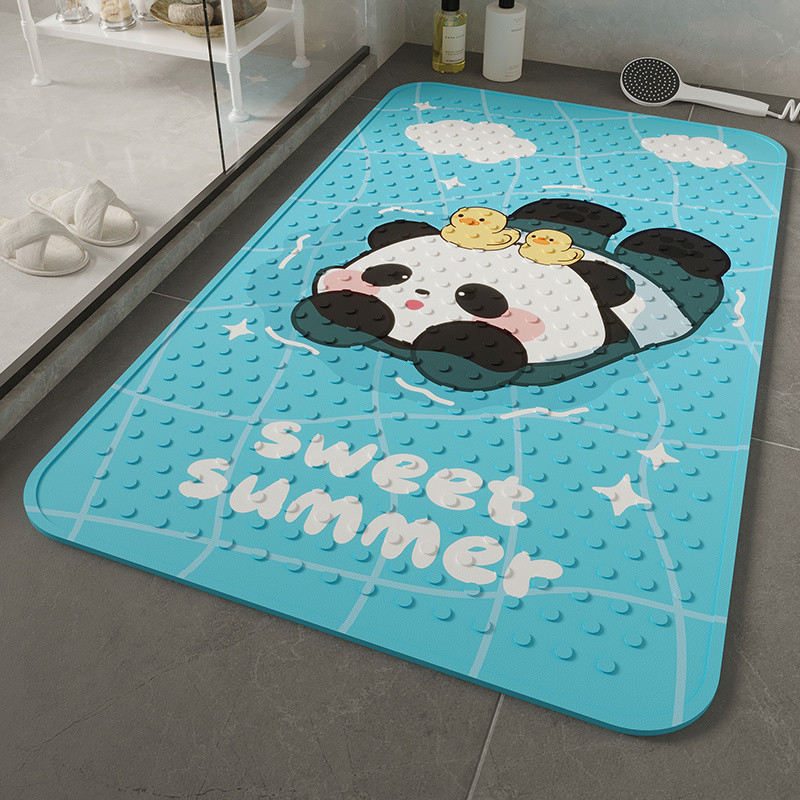 Little Panda Phòng tắm Thảm chống trượt Trẻ em Phòng tắm cho bé Thảm lót chân chống sốc Thảm lót sàn nhà vệ sinh chống nước
