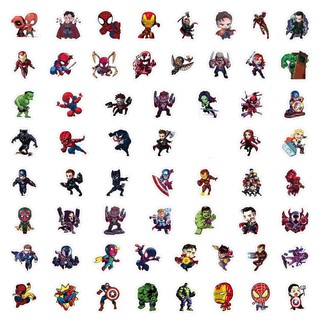 120 Chiếc Hoạt Hình Marvel Nhân Vật Miếng Dán Người Nhện Người Sắt Hulk Hoạt Hình Graffiti Miếng Dán