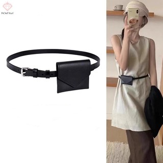 PCWKKef Retro Phong Cách Hàn Quốc Nữ Thắt Lưng Túi Chìa Khóa Điện Thoại Kép Trang Trí Dây Mỏng Phụ Kiện Thời Trang Cho Nữ Mới