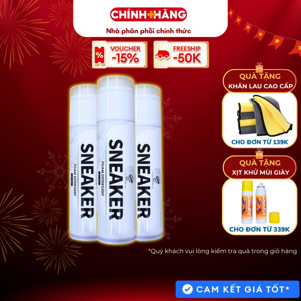 Chai xịt vệ sinh giày Sneaker 300ml tiện lợi Xịt bọt tuyết khô làm sạch giày nhanh chóng 1