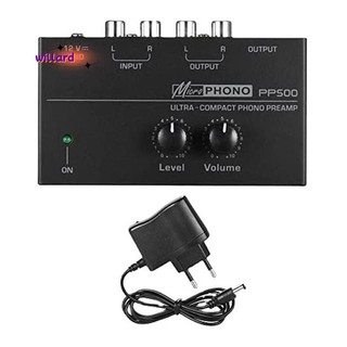 Bộ tiền khuếch đại Preamp Phono Preamp siêu nhỏ PP500 có điều khiển âm lượng phích cắm EU
