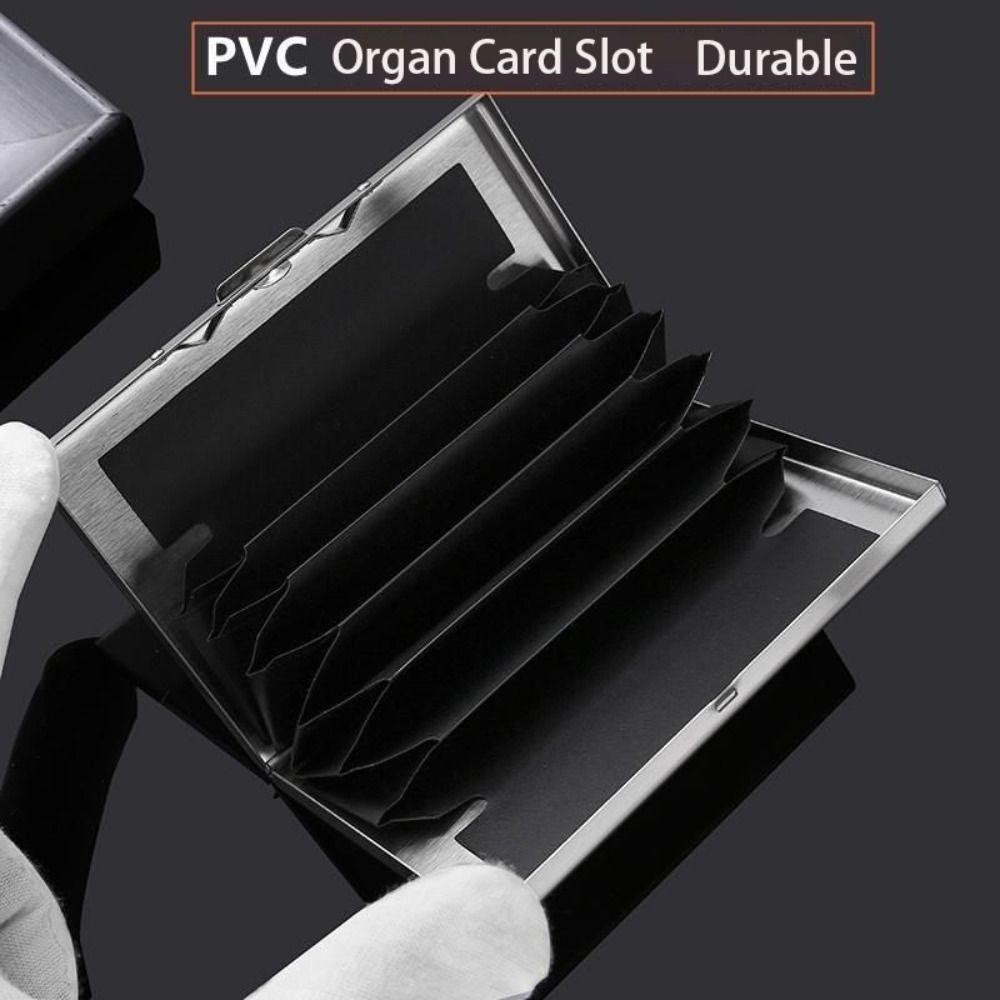 Chủ thẻ ID JVSUB, Hộp đựng thẻ tín dụng chống RFID mỏng, Thời trang 6 / 10 Khe cắm Ví ngắn không gỉ Du lịch