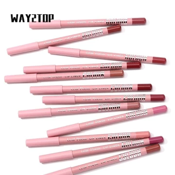 Bút chì son môi WAY2TOP, Bút chì kẻ môi mờ chống thấm nước, Bút kẻ môi dưỡng ẩm lâu trôi