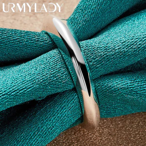 URMYLADY Bạc 925 Mịn Có Thể Điều Chỉnh Nhẫn Dành Cho Nữ Cưới Thời Trang Quyến Rũ Trang Sức