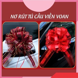 Set 10 [WEDDING] Nơ Ruy Băng Tú Cầu Viền Voan Cao Cấp Size Đại 5.5*150 Trang Trí Giỏ Quà, Xe Hoa, Đám Cưới, Lễ Tết-FE123