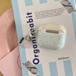 Hàn Quốc Ins Blue Wave Point Với Mặt Dây Chuyền Trái Tim Tình Yêu Vỏ Bảo Vệ Mềm Cho Airpods 4 Pro2 Pro Airpods3 2 1 Thế Hệ Bluetooth Tai Nghe Không Dây Bao Silicon Nữ