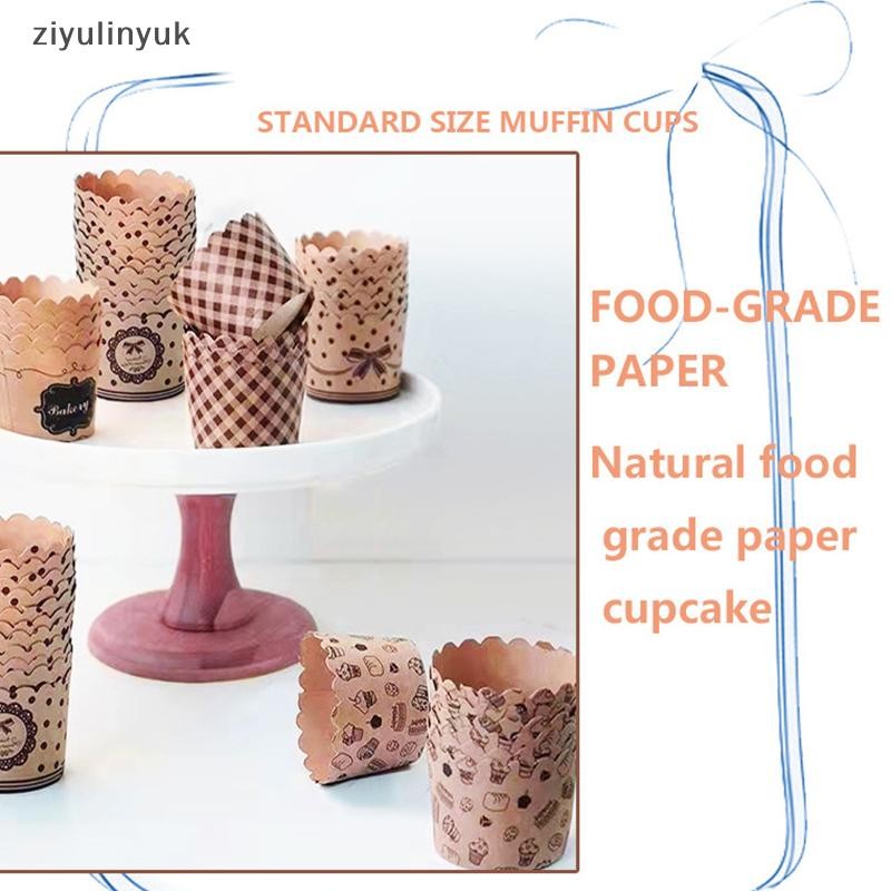Ziyulinyuk 50 Chiếc Cupcake Giấy Cốc Bọc Bánh Khuôn Muffin Cupcake Lót Nướng Cốc EN