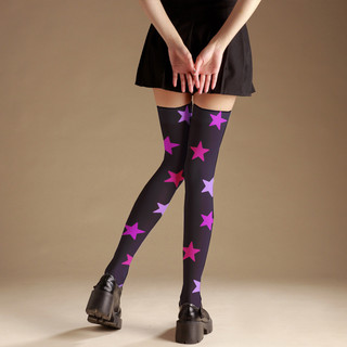 [Tất nữ oklife] Tất dài ống in hình Lolita phù hợp với váy cô gái Lisi Quần legging COS dễ thương