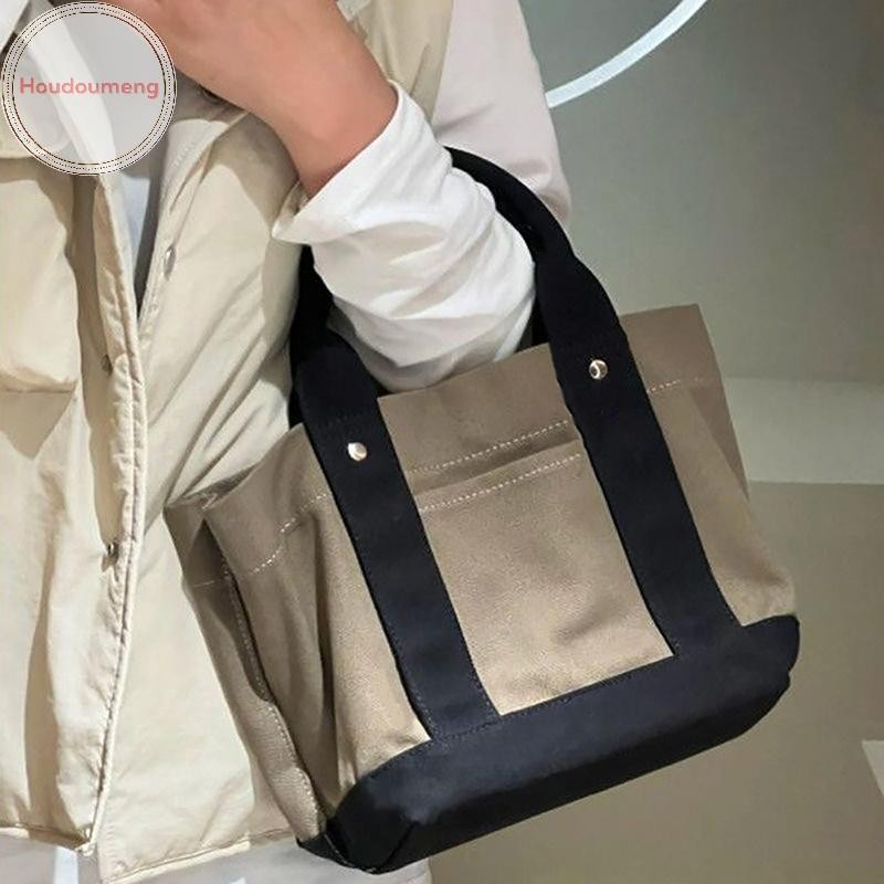 Houdoudou Túi xách nữ S bán chạy Túi đựng đồ ăn trưa bằng vải Canvas cao cấp Phong cách Nhật Bản mới VN