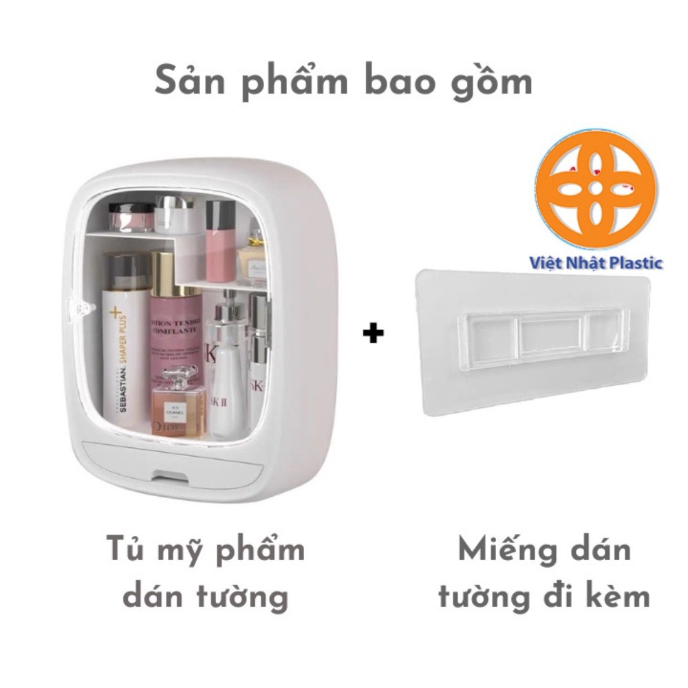 tủ treo tường hokori treo nhà tắm, đựng đồ mỹ phẩm, tủ thuốc dán tường có nắp chống nước 3635