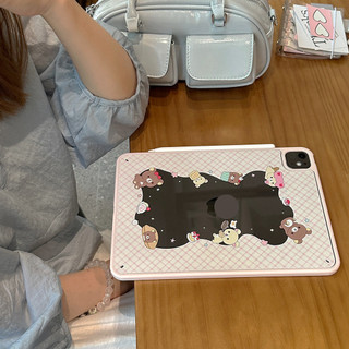 Vỏ Acrylic Cứng Tuya Gấu Đáng Yêu Dành Cho Mini6 Mini7 A17Pro IPad 5 6 7 8 9 10 11 A16 Air 2 3 4 5 6 Air 11 M2 Pro10.5 10.2 "Pro11 2018 2020 2021 2022 M4 Pro13 2024 2025