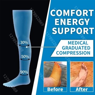 1 Đôi Tất Nén Cho Nữ & Nam Dành Cho Bệnh Thần Kinh Sưng Giảm Đau 20-30 mmHg Vớ Cao Đến Đầu Gối