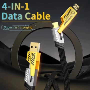 65w 4 trong 1 1M / 2M Sạc Nhanh Cáp USB Sang Loại C Sạc Nhanh Cho iOS Realme Xiaomi PD Cáp Điện Thoại Di Động Cáp Sạc USB Cáp Điện