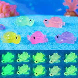 Mới Dạ Quang Rùa Chiếu Sáng Máy Tính Để Bàn Trang Trí Cho Cảnh Quan Bể Cá Rêu Micro Phong Cảnh Làm Vườn Trang Trí DIY Hút Nước Chậu Cây Phụ Kiện Nhựa Thủ Công