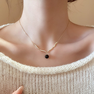 Vòng cổ ngọc trai zircon thời trang xương đòn dây chuyền nữ ánh cao cấp phụ kiện trang sức