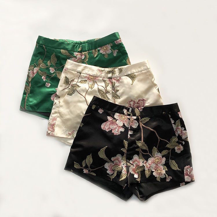 Mùa Hè Phong Cách Mới Phù Hợp Với Tất Cả Trận Đấu in Hình Hông Quần Short Trung Quốc Nữ Phong Cách Trung Hoa Retro Sườn Xám Quần Nữ Đường Phù Hợp Với