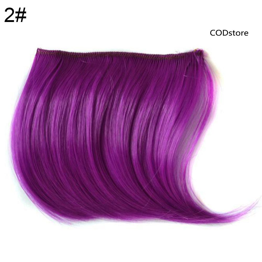 [Codst] Bộ tóc giả 13 màu thời trang liền mạch Slanted Fake Bang Fringe Hair Extension Hairpiece