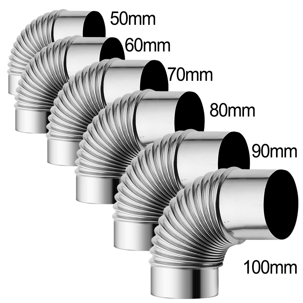 [Cosyh] Bếp Ống Flue Thép Ống Khuỷu Tay Mũ Mưa Ống Lót Chimney Flue Cho Bếp