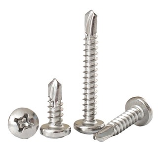 ((LXY) Vít tự khoan pake đầu tròn inox 410 M3.5 / M3.9 / M4.2 / M4.8 / M5.5 / M6.3 * L13-75mm (RM-VN-1)