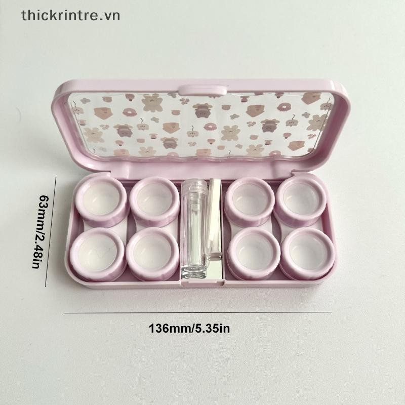 Thi dễ thương di động hoạt hình chó gấu mắt liên hệ có gương kính áp tròng, hộp đựng ống kính màu, phù hợp party và du lịch VN