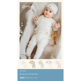 Bubaby BSR110808 Bộ dài tay cài chéo Siro  🔅cho bé T6.0