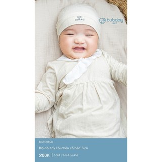 Bubaby BSR1108CB Bộ dài tay cài chéo cổ bèo Siro  🔅 cho bé T6.0
