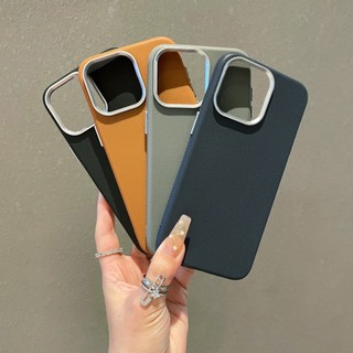 Phong Cách Kinh Doanh Họa Tiết Sợi Carbon Ống Kính Kim Loại Màu Đen Ốp Lưng Điện Thoại iPhone 17Promax 17Pro 16Promax 11 12 13 14 15 Pro Max 14Plus Vỏ Điện Thoại Chống Sốc Nam
