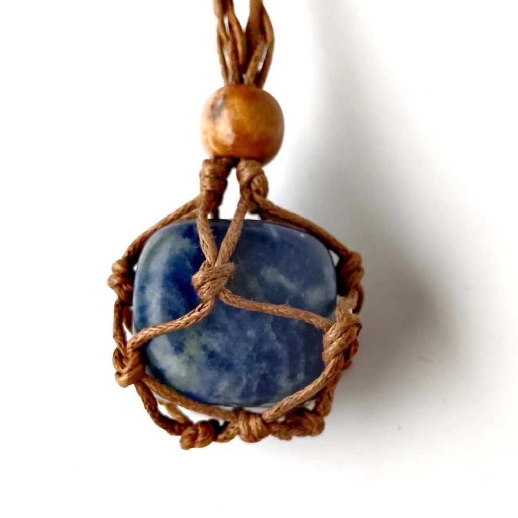 Dây chuyền mặt đá thạch anh thô tự nhiên phụ kiện thời trang unisex, trang sức vòng cổ handmade phong thuỷ