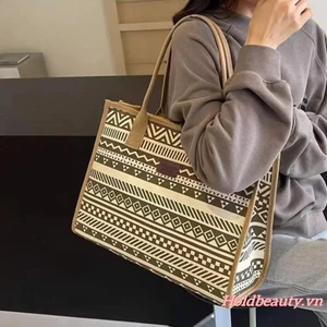 Túi Mẹ Vintage In Sóng Túi Xách Dung Tích Lớn Túi Đeo Vai Thường Ngày