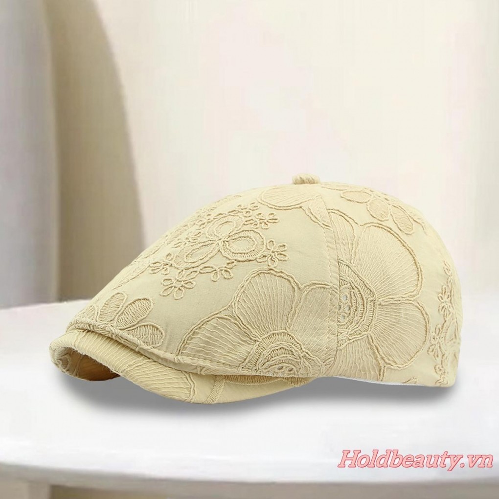 Phụ Nữ Retro Newsboy Mũ Thời Trang Hoa Jacquard Thêu Họa Sĩ Tấm Che Cổ Điển Mũ Cabbie Cho Du Lịch Hàng Ngày