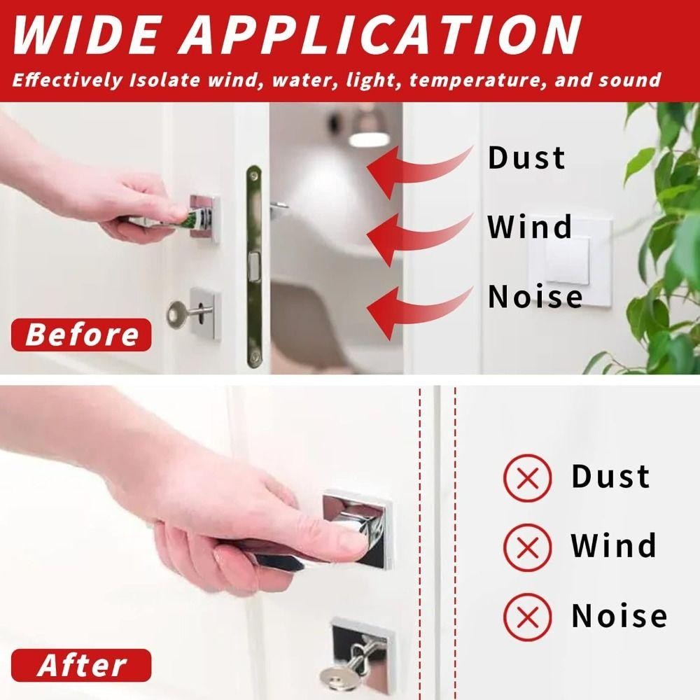 MONOSTYLE 6m Dải thời tiết, Dải kín cửa hình chữ D cách âm, Khung cửa cao su chống gió tự dính chất lượng cao Cách nhiệt gia đình