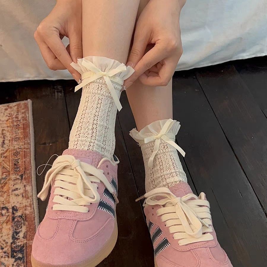 🔥Còn hàng🔥Tất Lolita JK  tất lưới nơ Nhật Bản vớ ren bê