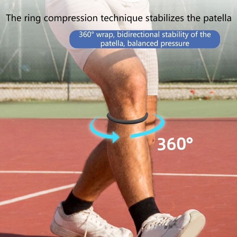 Cinna 1 Cặp Niềng Răng Đầu Gối Patella Có Túi Patella Tendon Dây Đeo Đầu Gối Dải Nẹp Đầu Gối Hỗ Trợ Silicone Patella Band