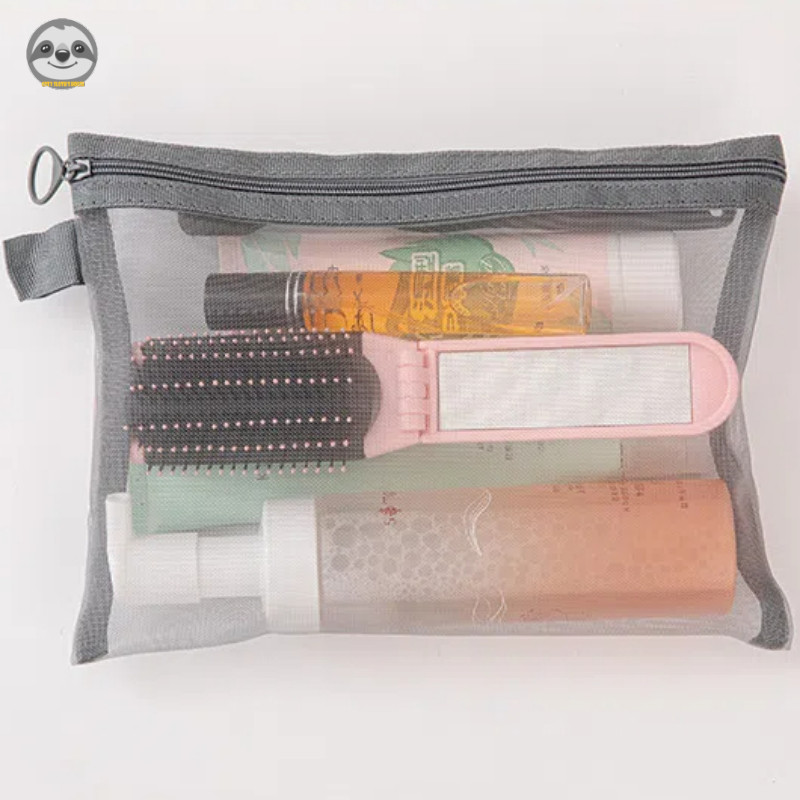 Phong cách Nhật Bản Muji Style / Túi lưu trữ lưới Nylon / Hộp đựng bút chì đơn giản / Túi đựng mỹ phẩm du lịch di động / Túi lưới lưu trữ văn phòng phẩm