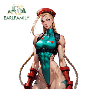 EARLFAMILY Street Fighter Anime Xe Dán Cá Tính Ván Trượt Xe Máy Kính Chắn Gió Vinyl Decal Tắc Xước Chống Thấm Nước Hàng Ô Tô