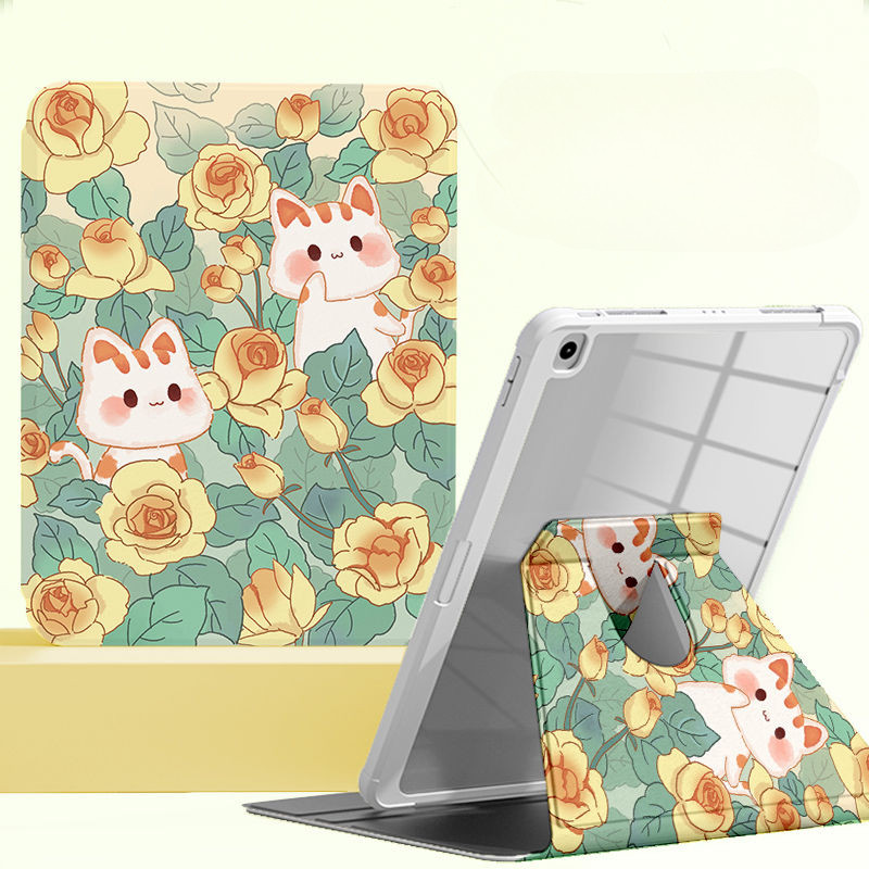 Ốp Lưng Máy Tính Bảng Cho Samsung Galaxy Tab A7 Lite 8.7 Inch Tab S6 Lite 2024 S9 FE + S10ULTRA S7 + / S8 + / S7FE S10 FE + A9 + Vỏ Máy Tính Bảng Xoay 360 Độ Có Giá Đỡ Bút Chì