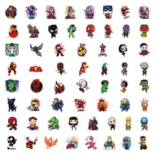120 Chiếc Hoạt Hình Marvel Nhân Vật Miếng Dán Người Nhện Người Sắt Hulk Hoạt Hình Graffiti Miếng Dán