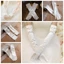 THEGIRL8B Cưới Cô Dâu Găng Tay, Vintage Ngọt Ngào Satin Dài, Retro Co Giãn Ren Trắng Dài Ngón Tay Găng Tay Đầm Phụ Kiện