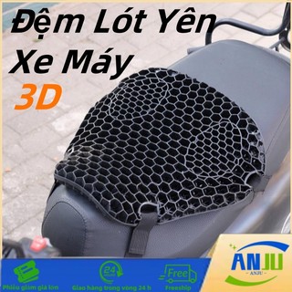 Đệm Lót Yên Xe Máy 3D, Hình Tổ Ong Chống Trượt, Giảm áp lực lên mông, giảm đau mông, ê mông
