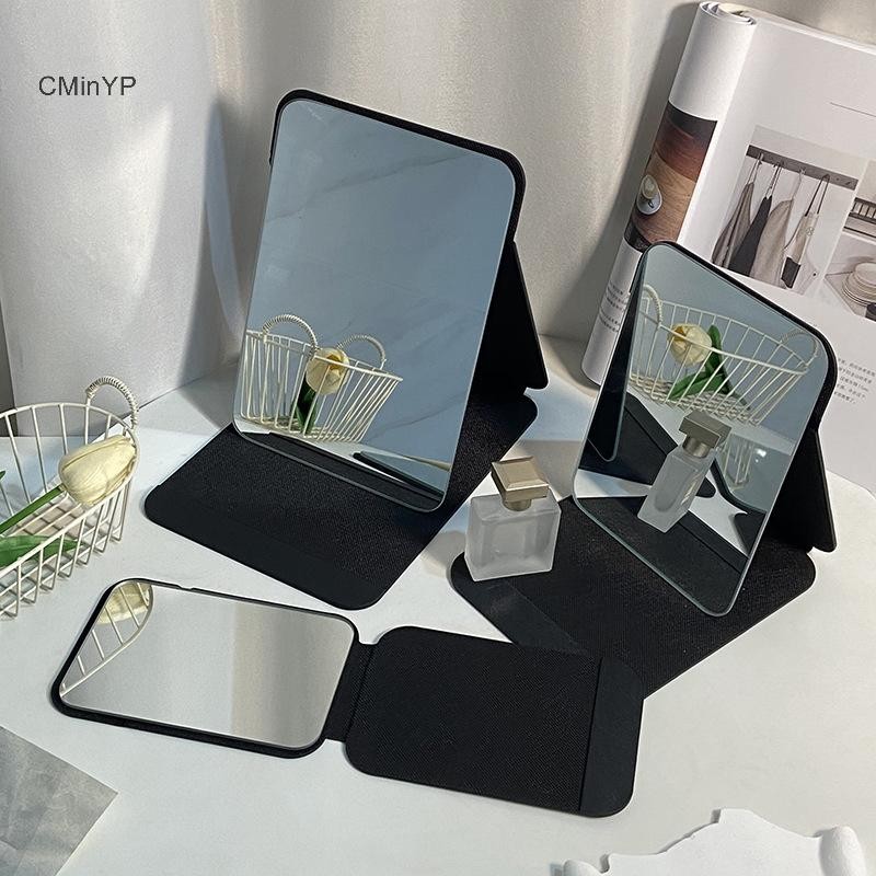 Cyp Để Bàn Trang Điểm Gương Màu Trơn Da Đơn Giản Di Động Gương Cầm Tay Màu Đen Có Thể Gập Lại Sinh Viên Nhỏ Gọn Dễ Thương Bỏ Túi Gương Vinh Quang | BigBuy360 - bigbuy360.vn