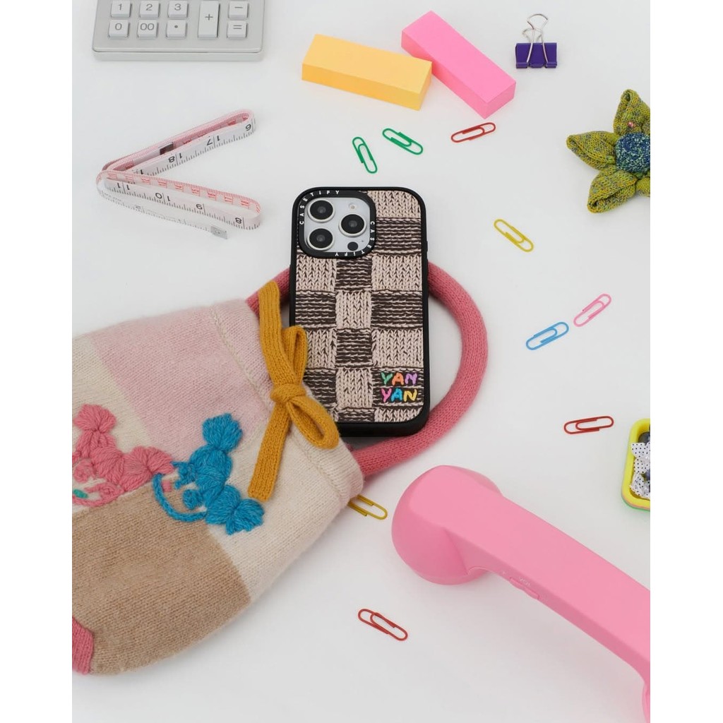 Casetify X YanYan Kiểm Tra Ốp Lưng Acrylic Cứng Hút Từ Tính Cho Apple IPhone 12 13 14 15 16 Pro Max Plus Có Hộp
