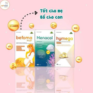 Bộ ba dưỡng chất Sắt - Canxi - DHA cho mẹ bầu, mẹ sau sinh, người trưởng thành Aplicaps - Ferrolip