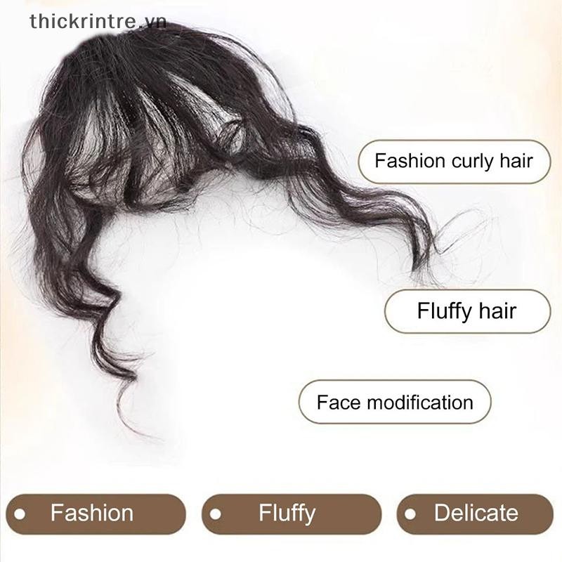 Thi Thời Trang Giả Không Khí Nổ Tóc Nối Dài Phong Cách Truyện Tranh Viền Tự Nhiên Fuffy Kẹp Xoăn Trong Viền Trước Tóc Nối Dài Tóc Giả Mảnh VN
