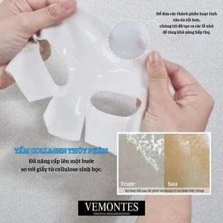 Mặt nạ Collagen thủy phân Hàn Quốc Vemontes Collamelt Mask - Dưỡng ẩm, phục hổi da, giảm nếp nhăn MP0881