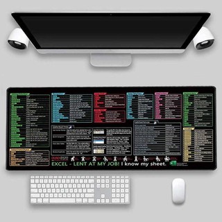 Excel Shortcuts Cheat Sheet Mouse Pad Giant Desk Mat 600x300mm Mouse Pad