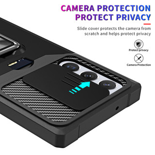 Dành Cho Samsung S21 Ultra / S21 Plus / S21 FE Ốp Lưng Có Trượt Camera Bao Đựng Thẻ Vòng Chân Đế Chịu Lực Bảo Vệ Mỏng Bao