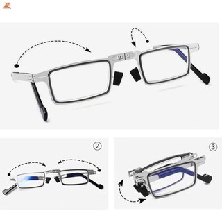 Kính đọc sách có thể gập lại Đầu đọc sách siêu nhẹ Kính mắt vuông / tròn cổ điển nhỏ gọn dành cho nam và người lớn tuổi