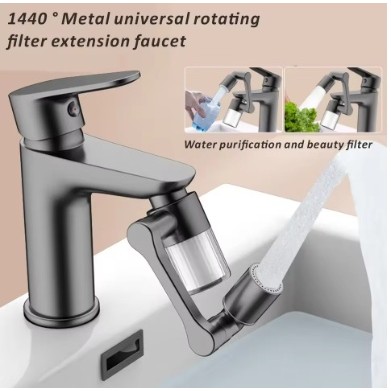 Đa năng 1080° Xoay Lọc Vòi Phun Chống Bắn Vòi Hộ Gia Đình Nhà Bếp Tập Chậu Rửa Vòi Bong Bóng Vòi Robot Cánh Tay