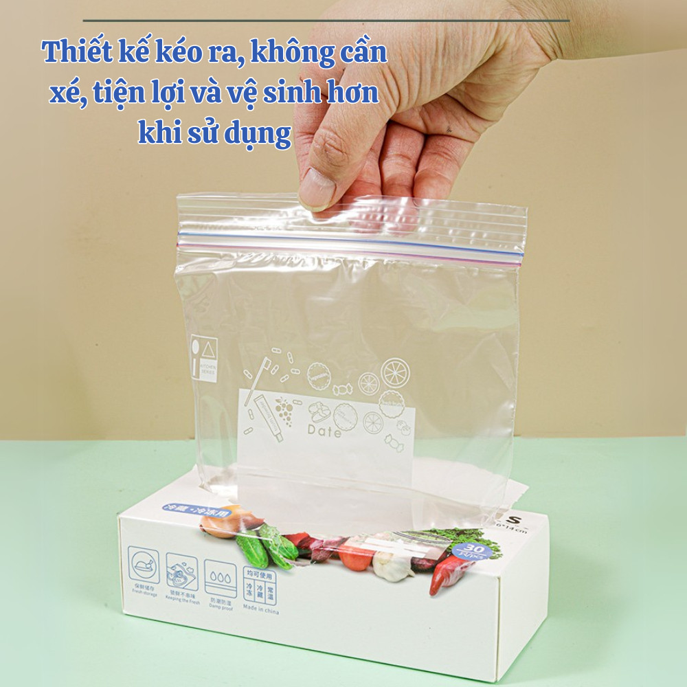 Combo 3 Hộp Túi Zip Đựng Thực Phẩm, Bảo Quản Đồ Ăn Đông Lạnh, Đồ Khô Tiện Lợi, Túi Bọc Thực Phẩm DINO